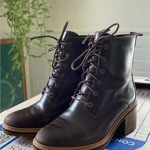 Timberland Women's Dark Brown Lace-Up Boots